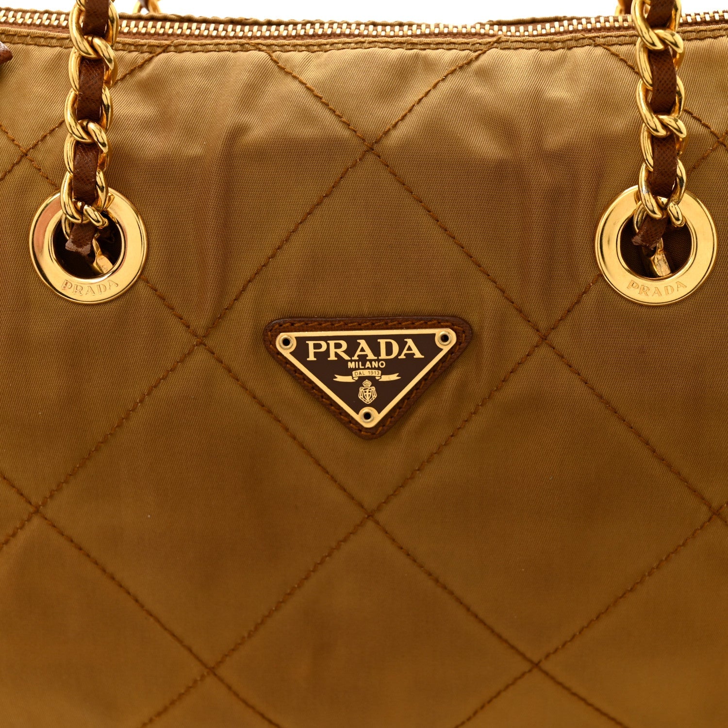 Prada Nylon Tessuto Impuntu Quilted Shoulder Bag Corinto