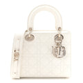 Christian Dior Lambskin Cannage Small My ABCDior Lady Dior White