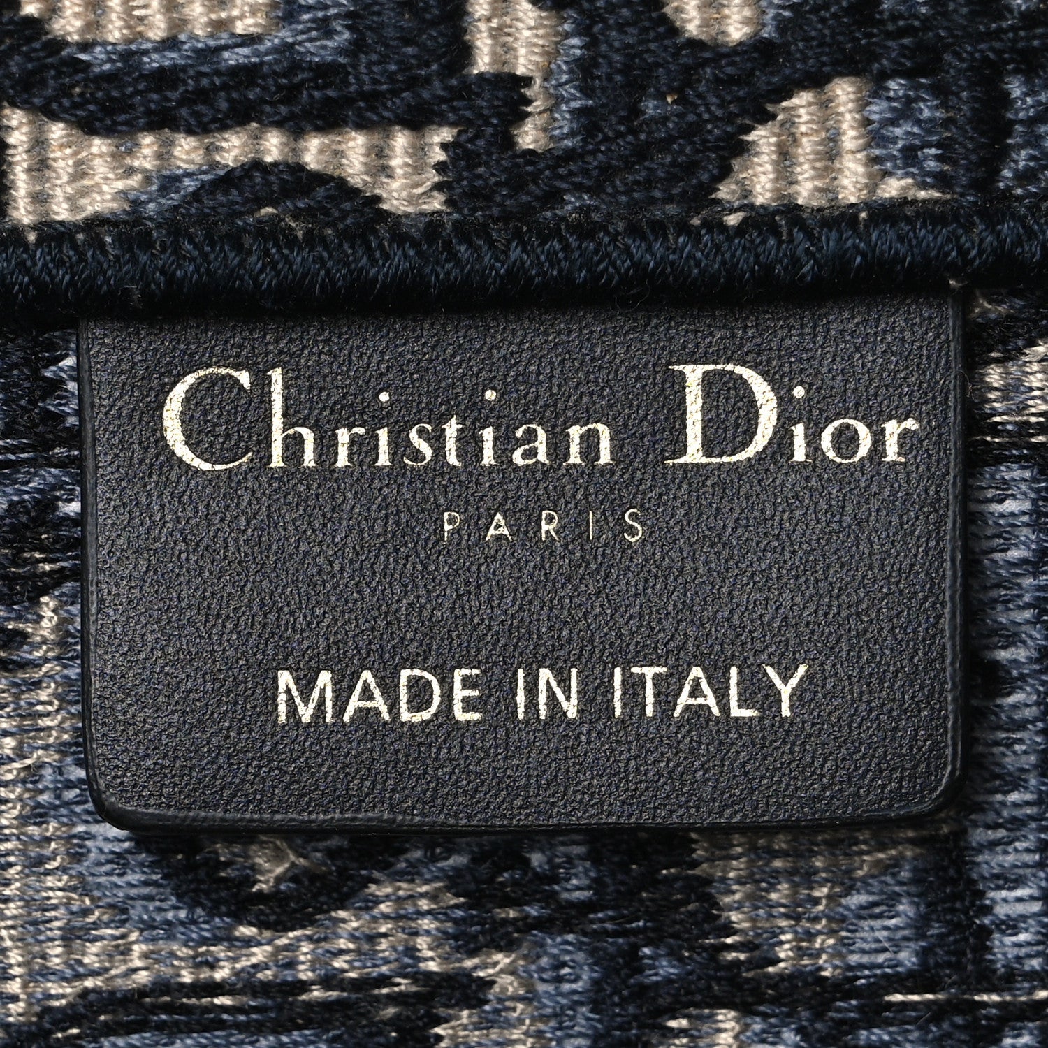 Christian Dior Oblique Medium Book Tote Blue Multicolor