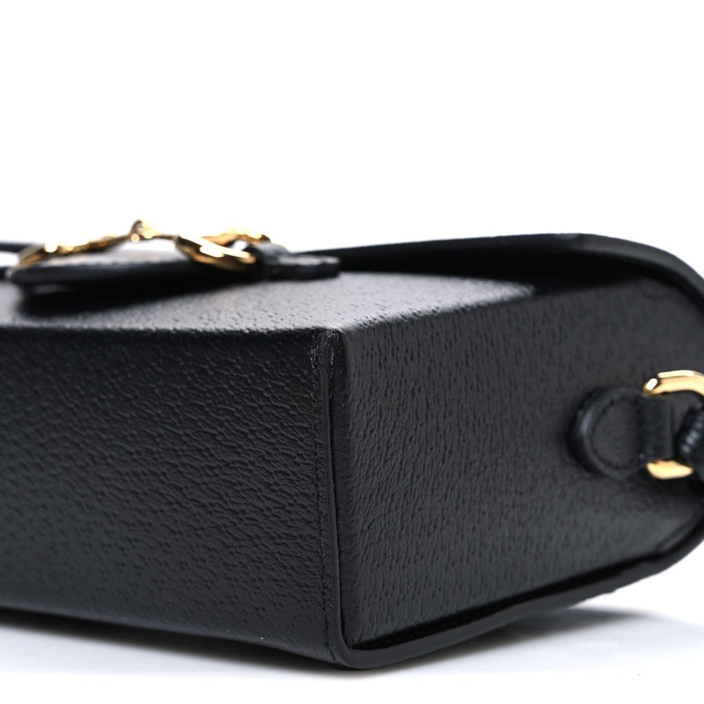 Gucci Calfskin Horsebit 1955 Shoulder Bag Black