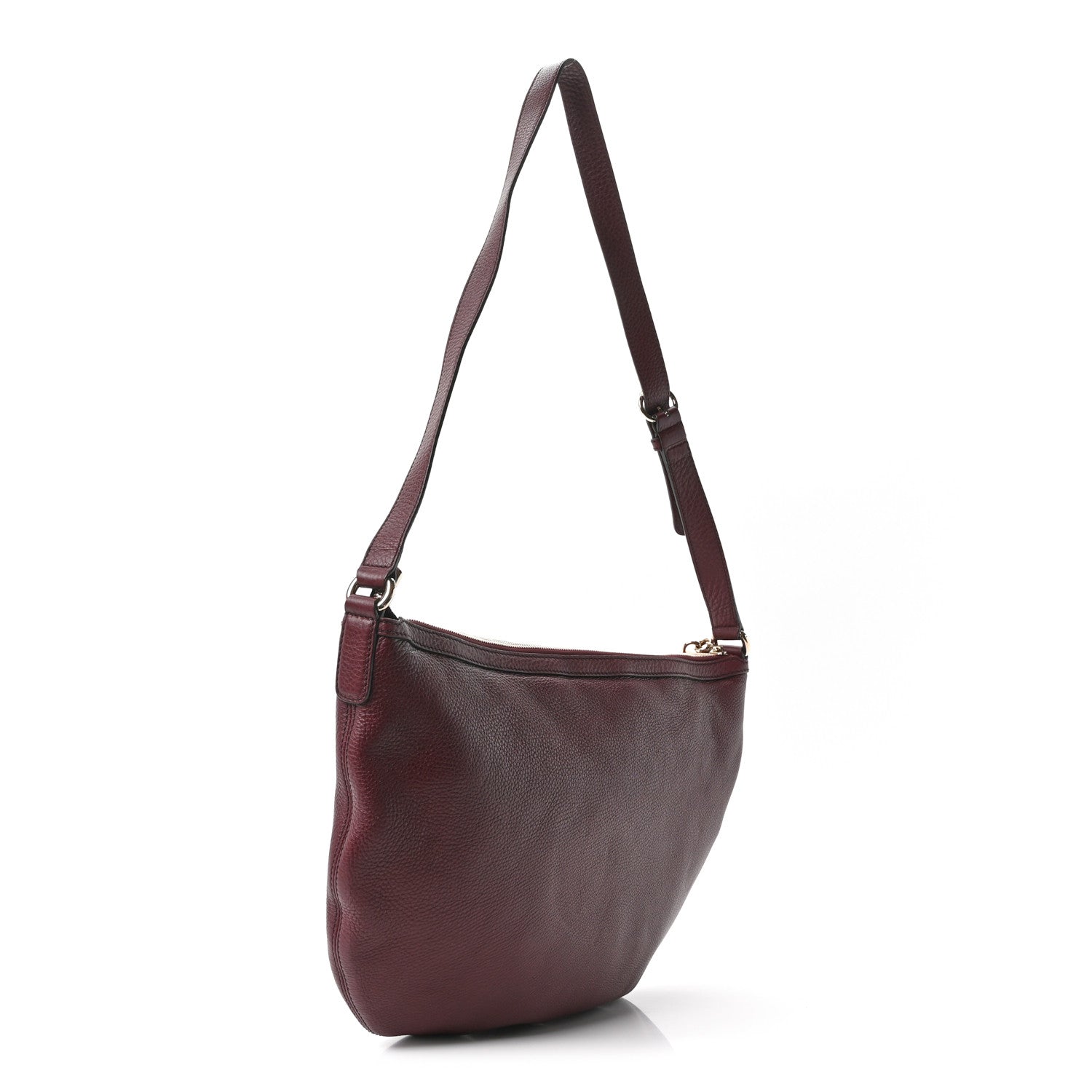 Gucci Pebbled Calfskin Medium Soho Hobo Scarlatto