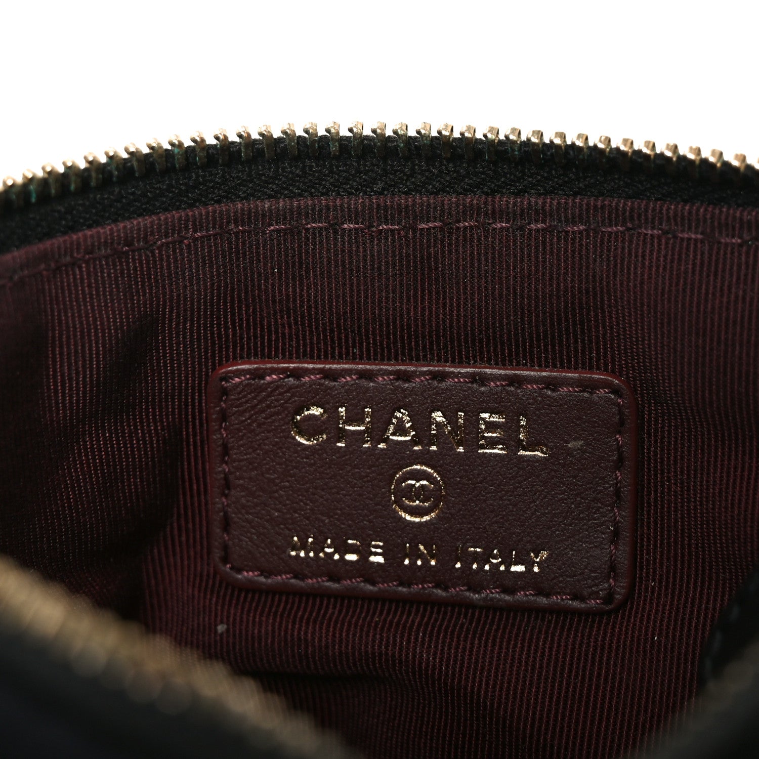 Chanel Wool Quilted Paris-Hamburg Charms Small Cosmetic Case Black