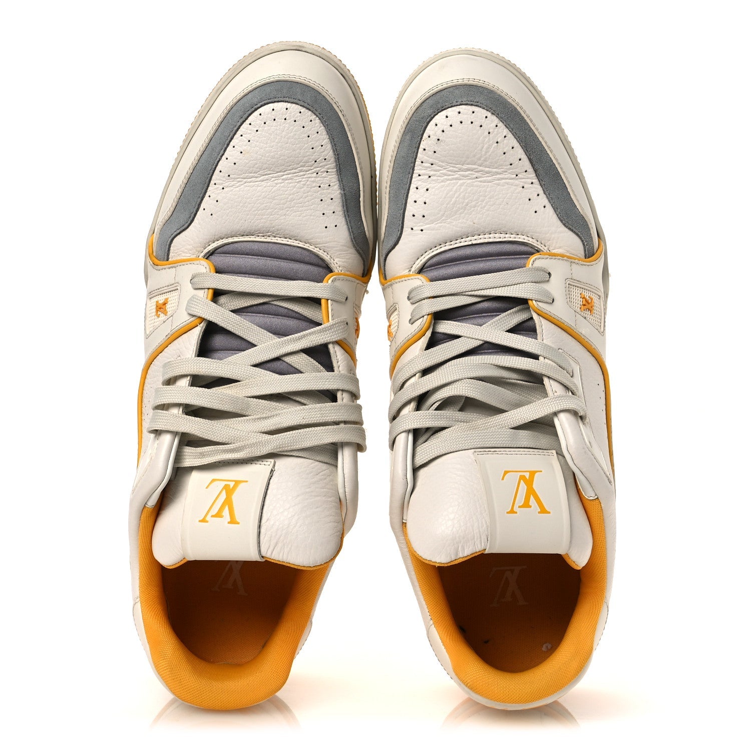 Louis Vuitton Calfskin LV Trainer Sneakers 11 Yellow