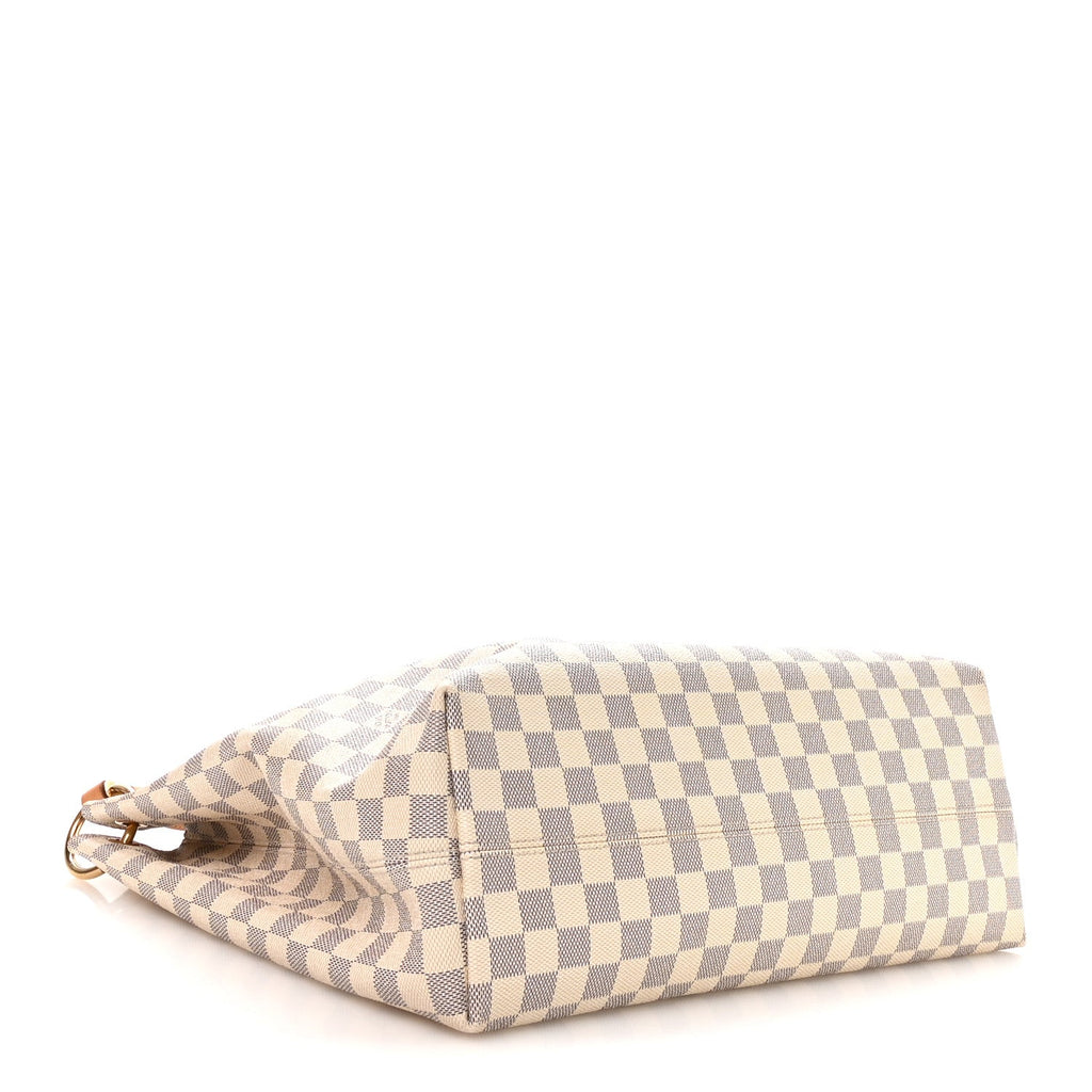 Louis Vuitton Damier Azur Graceful MM Rose Ballerine