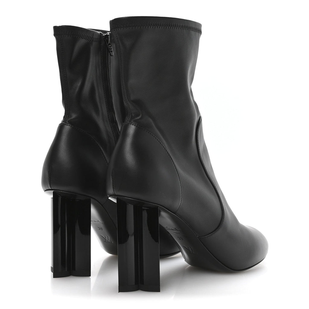 Louis Vuitton Calfskin Uniformes Silhouette Ankle Boots 39 Black