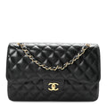 Chanel Caviar Quilted Jumbo Double Flap Black