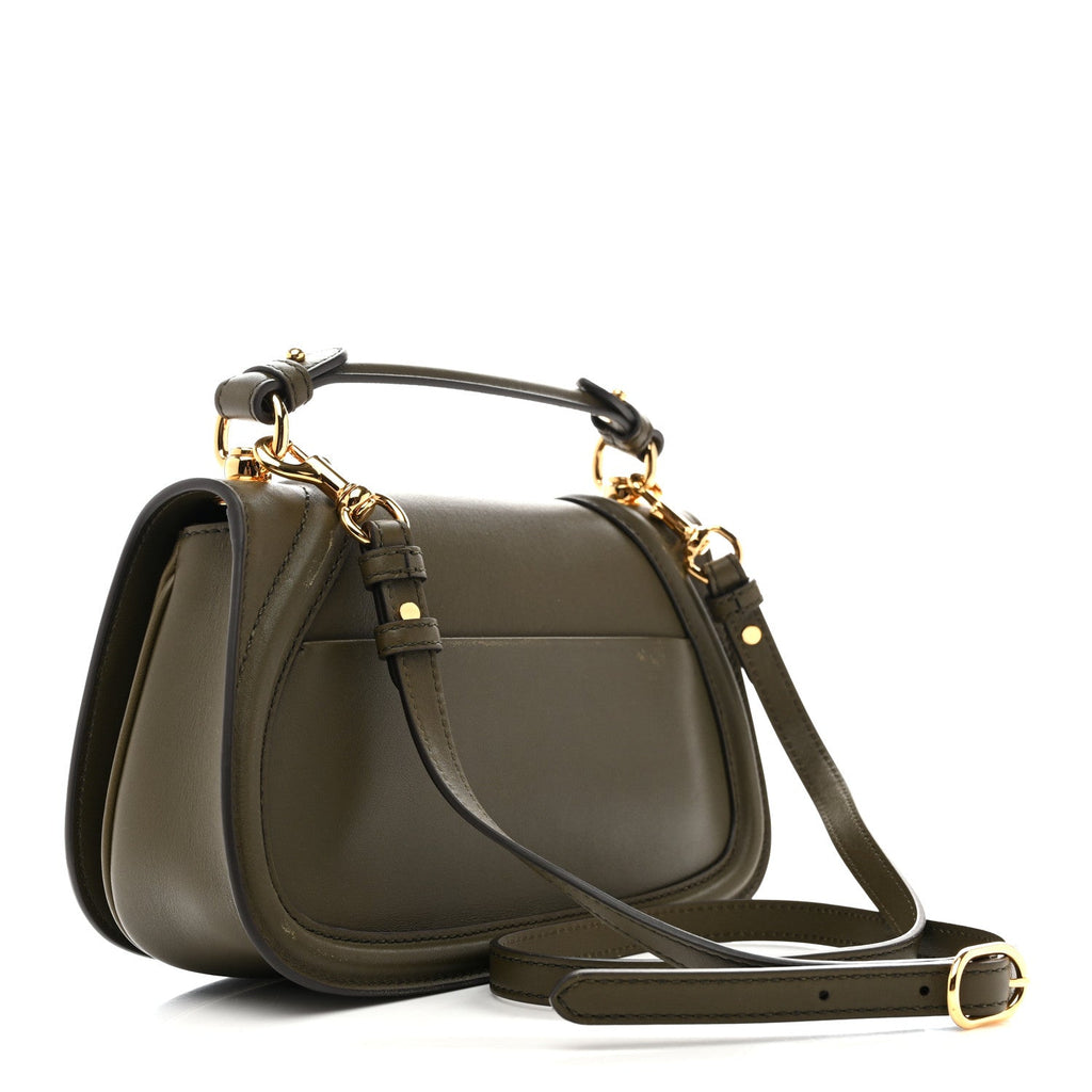 Gucci Roxy Calfskin Medium Blondie Top Handle Bag Forest Green