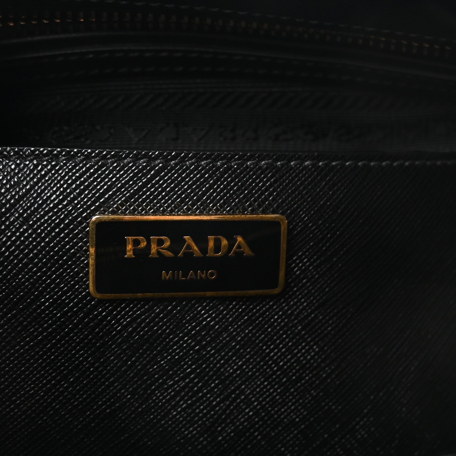 Prada Saffiano Lux Large Galleria Double Zip Tote Black