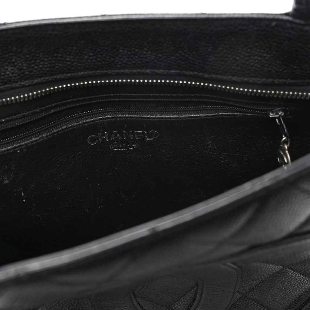 Chanel Caviar Quilted Medallion Tote Black