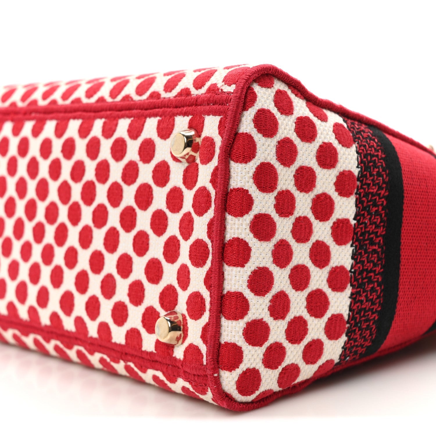 Christian Dior Canvas Medium DiorAmour Dots Lady D-Lite Red