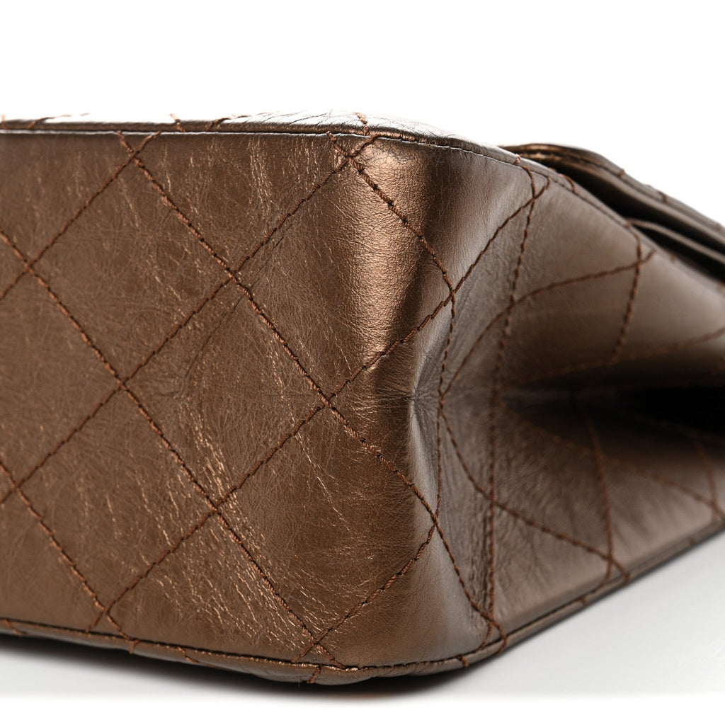 Chanel Metallic Aged Calfskin Quilted 2.55 Reissue 226 Flap Bronze