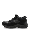 Fabric Calfskin Suede CC Sneakers 36.5 Black