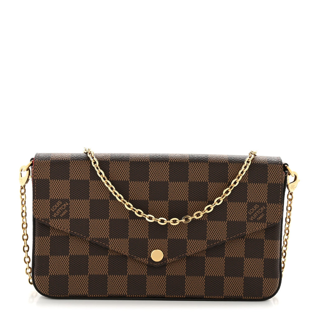 Louis Vuitton Damier Ebene Pochette Felicie Chain Wallet