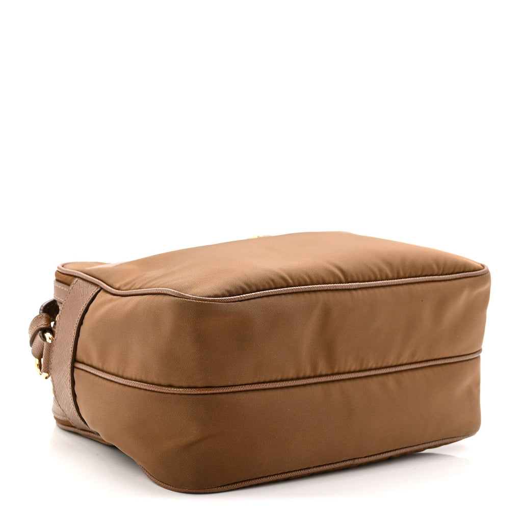 Prada Tessuto Nylon Saffiano Re-Edition 1978 Messenger Bag Sughero