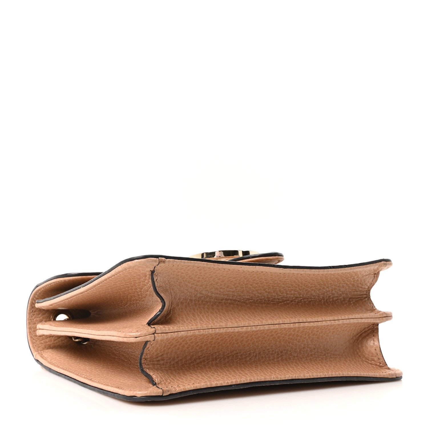 Gucci Dollar Calfskin Small Interlocking G Shoulder Bag Camelia