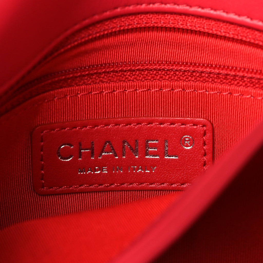 Chanel Calfskin Small Tramezzo Flap Red