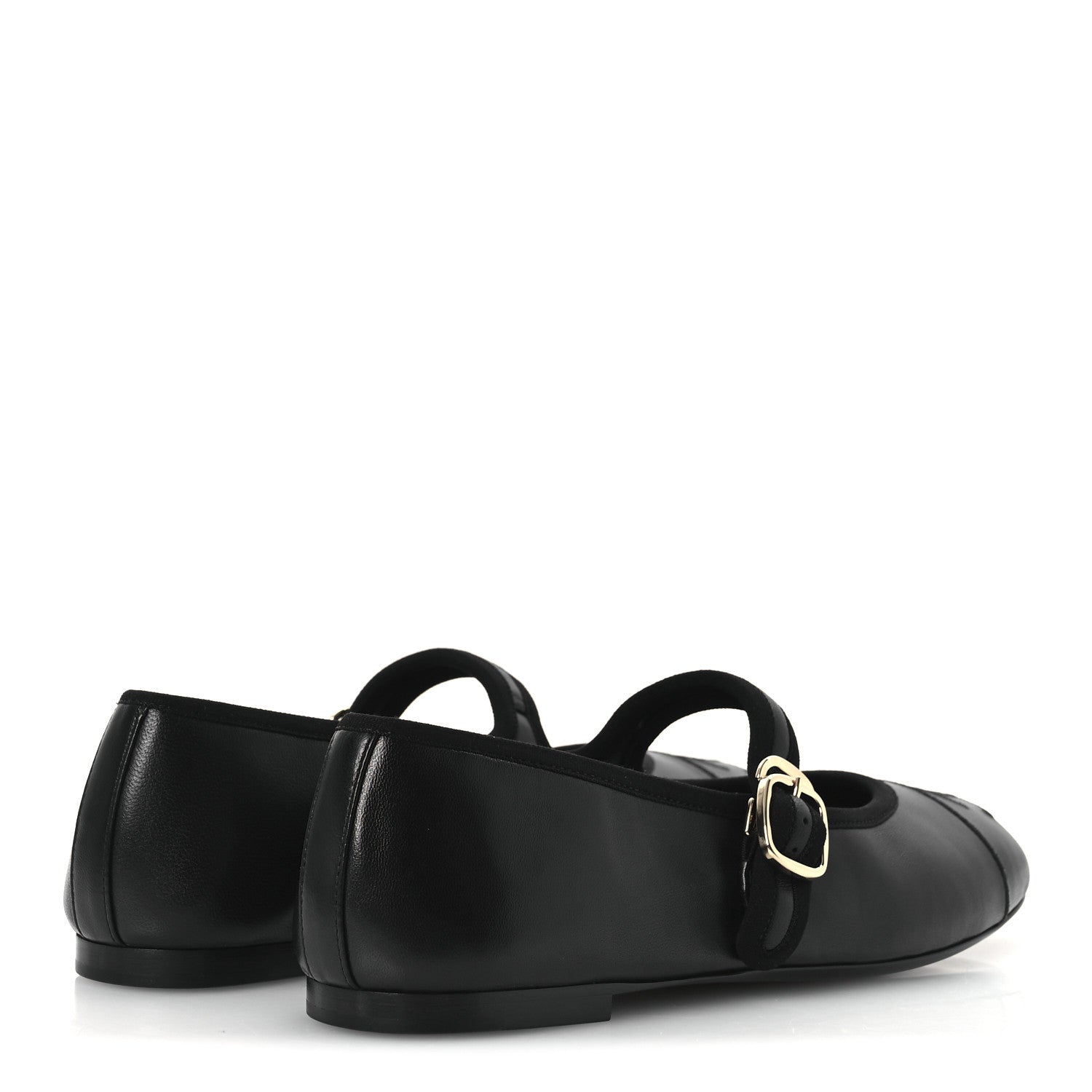 Lambskin Mary Jane Flats 37.5 Black