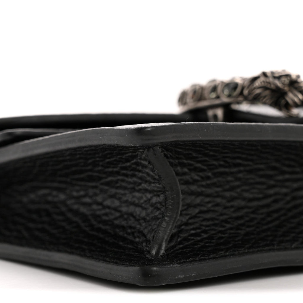 Gucci Calfskin Super Mini Dionysus Shoulder Bag Black