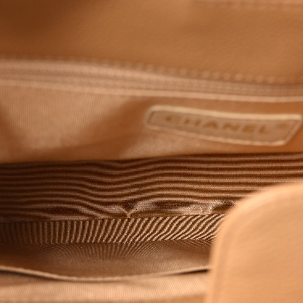 Chanel Caviar Quilted Petit Shopping Tote PST Dark Beige
