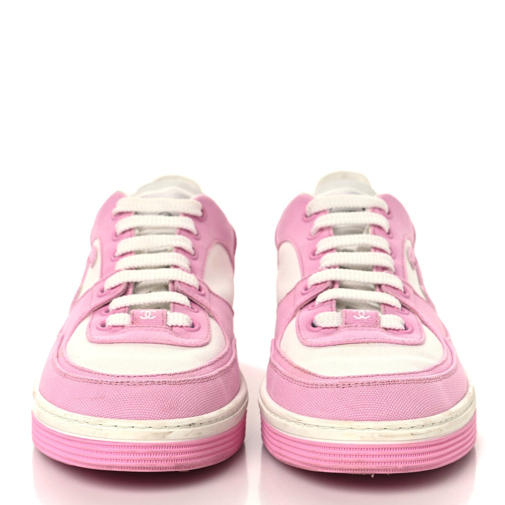 Cotton Sneakers 39 Pink White
