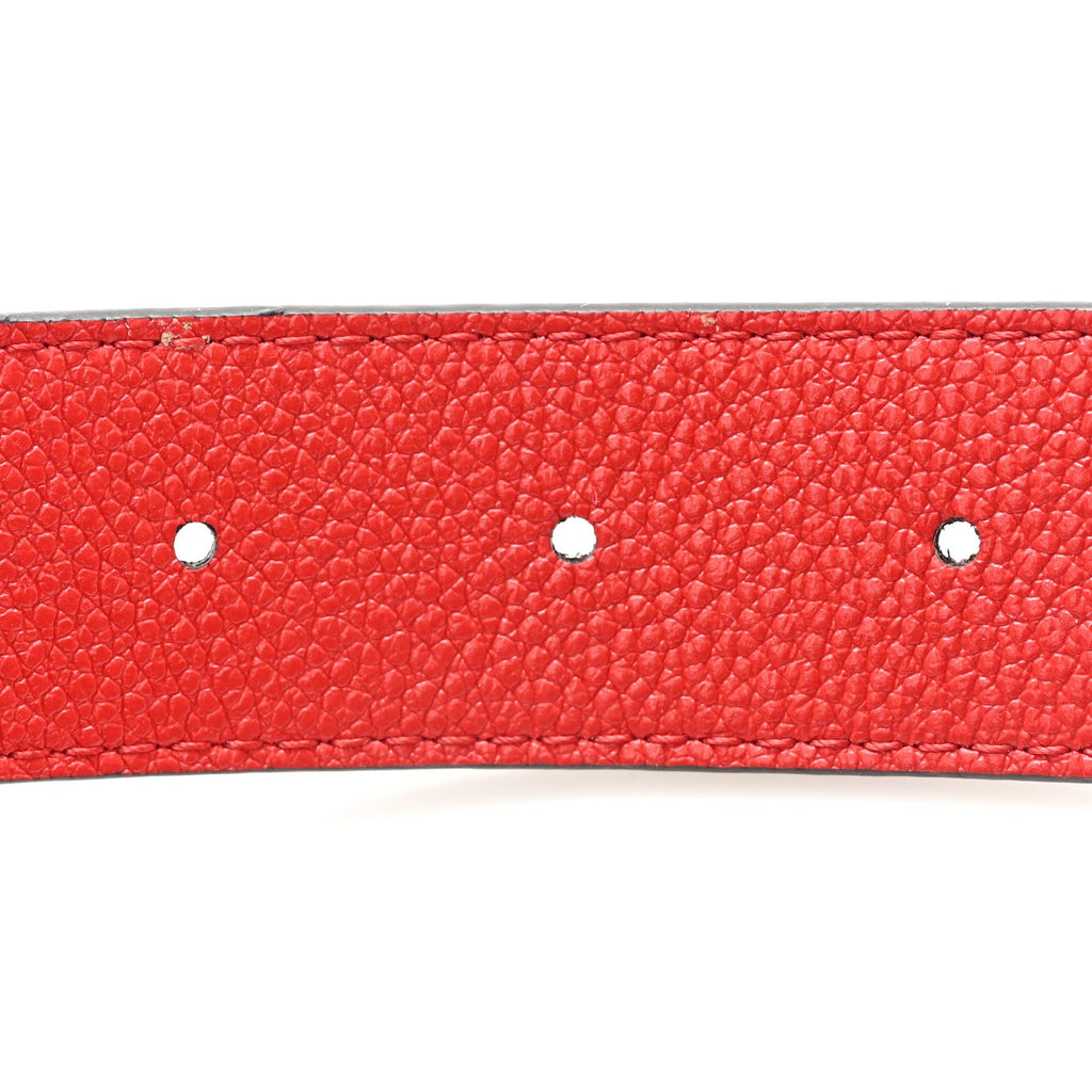 Louis Vuitton Monogram 30mm LV Initiales Reversible Belt 80 32 Coquelicot