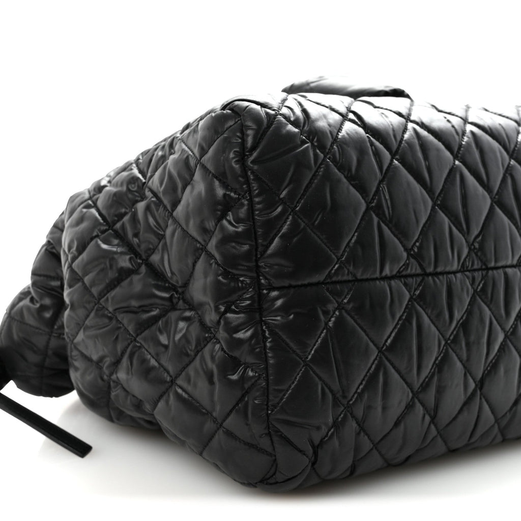 Chanel Nylon Quilted Medium Coco Cocoon Tote Black