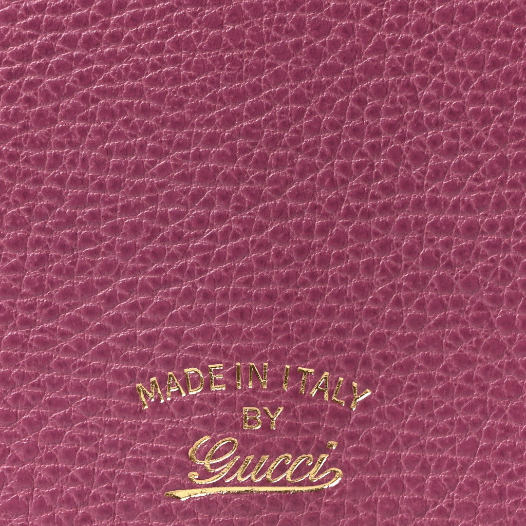 Gucci Dollar Calfskin Mini Swing Wallet Bag Purple