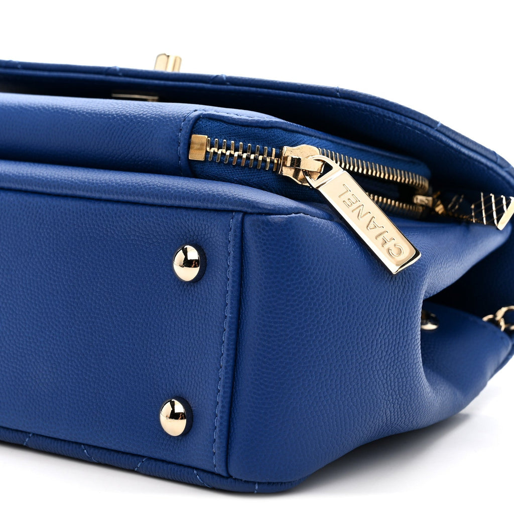 Chanel Caviar Quilted Small Business Affinity Flap Dark Blue