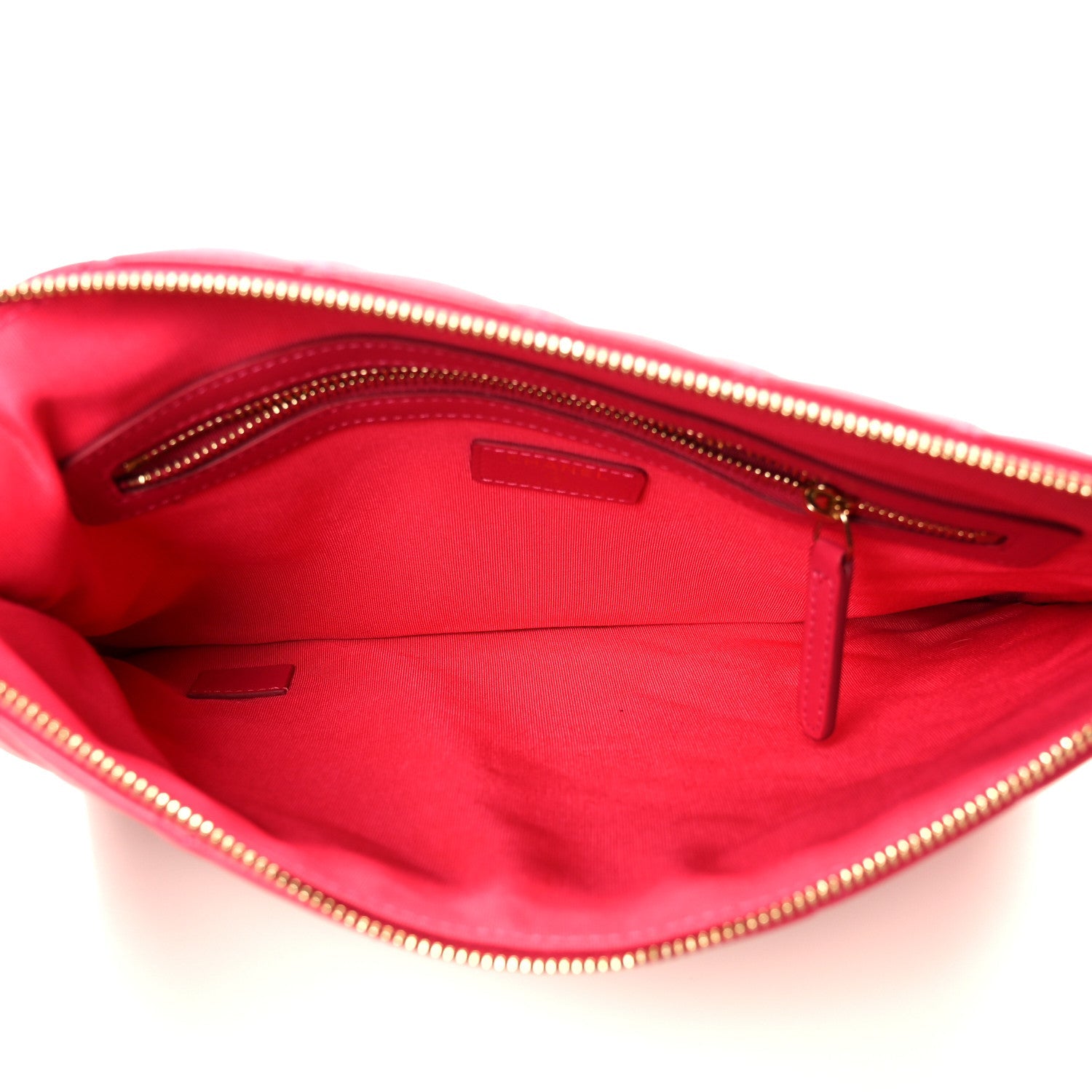 Lambskin Quilted Medium Cosmetic Case Pink