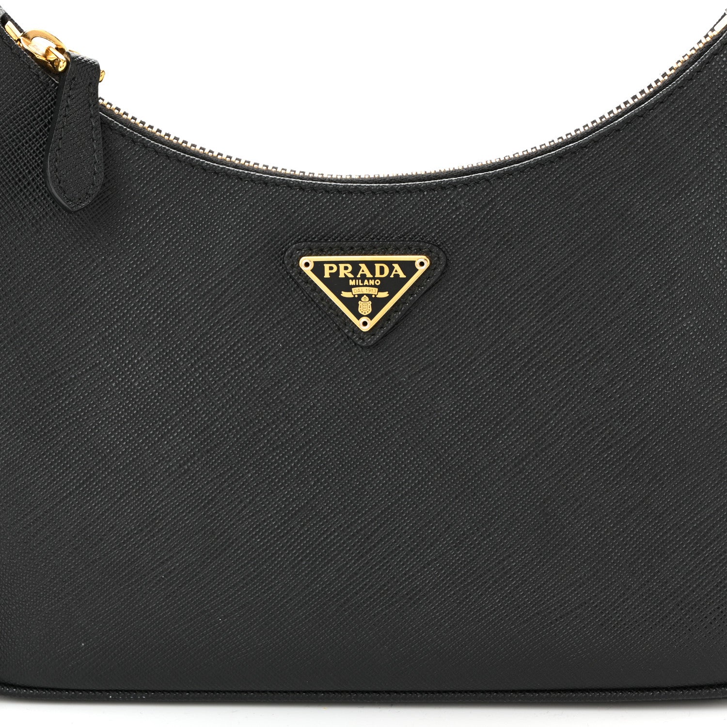 Prada Saffiano Lux Re-Edition 2005 Shoulder Bag Black