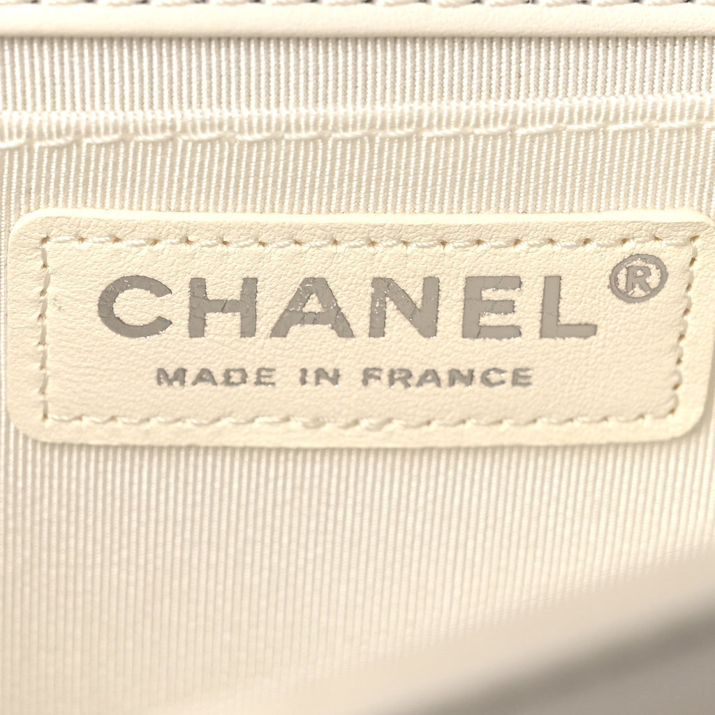 Chanel Calfskin Quilted Medium Boy Flap White
