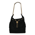 Chanel Suede Quilted Medium Chanel 25 Handbag Black