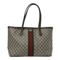 Gucci GG Supreme Monogram Medium Ophidia Shopping Tote Brown