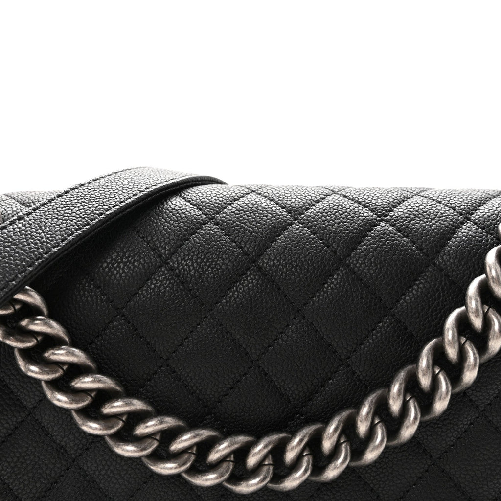 Chanel Caviar Quilted Medium Boy Flap Black