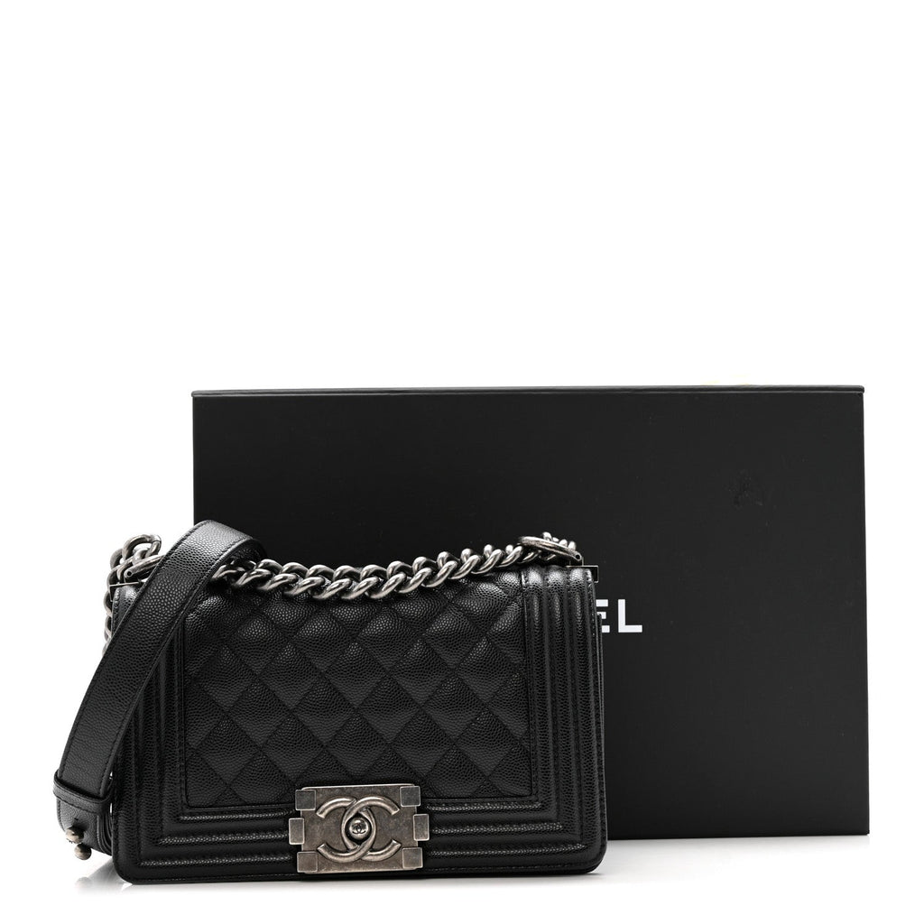 Chanel Caviar Quilted Small Boy Flap Black