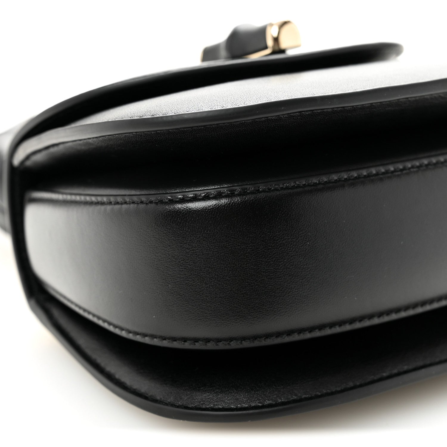 Gucci Boarded Dyana Lux Calfskin Mini Bamboo 1947 Top Handle Bag Black