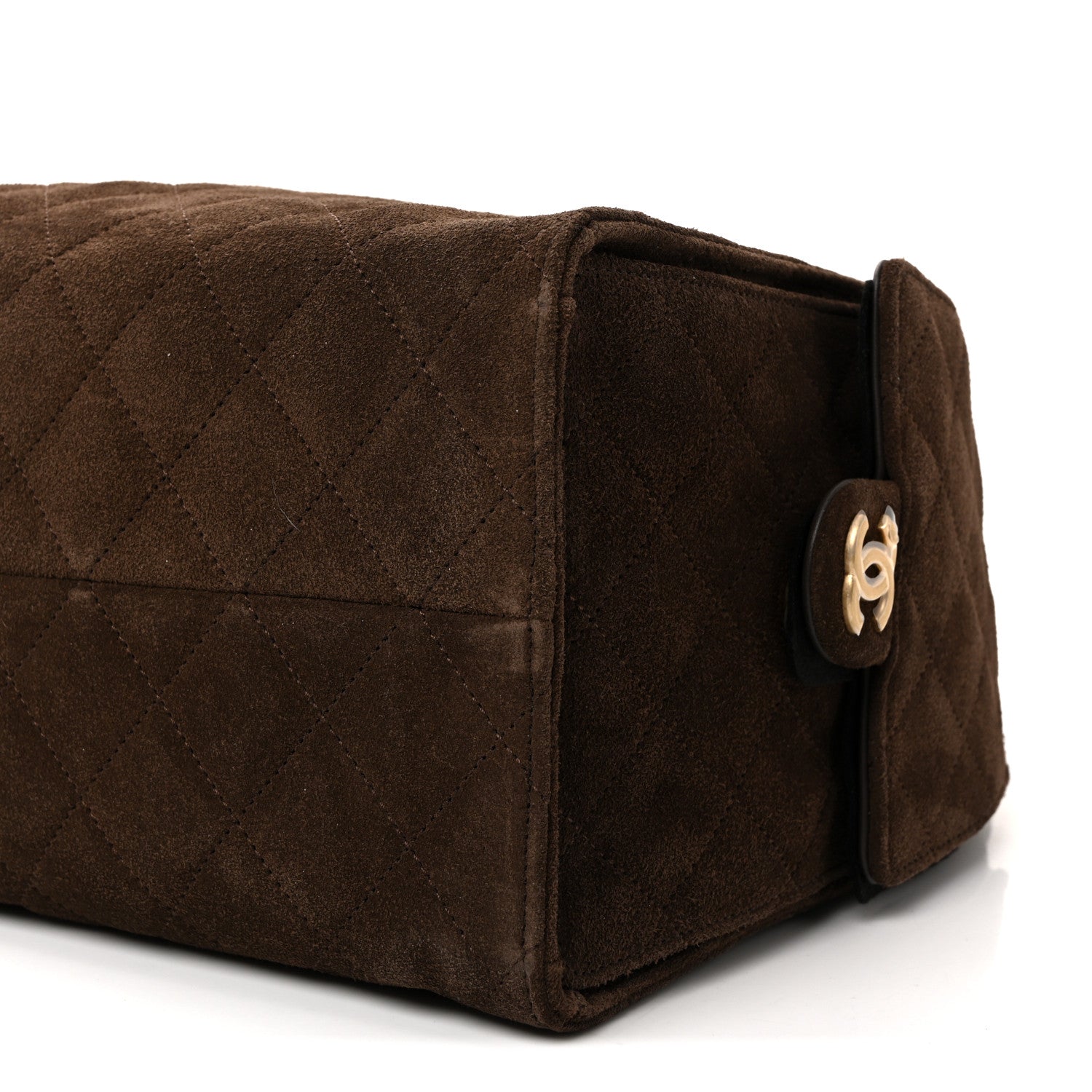 Chanel Suede Quilted Medium Chanel 25 Handbag Dark Brown