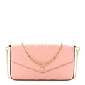 Louis Vuitton Empreinte Pochette Felicie Chain Wallet Rose Poudre