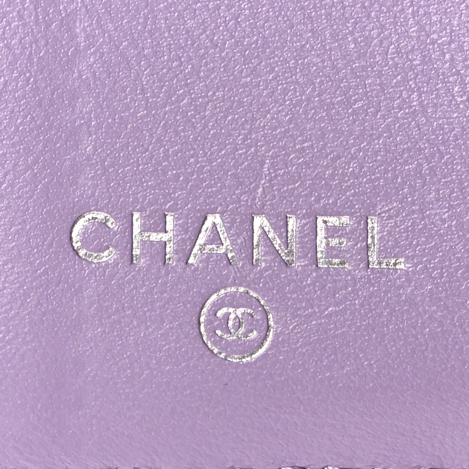 Caviar Quilted CC Logo Double Flap Wallet Light Purple