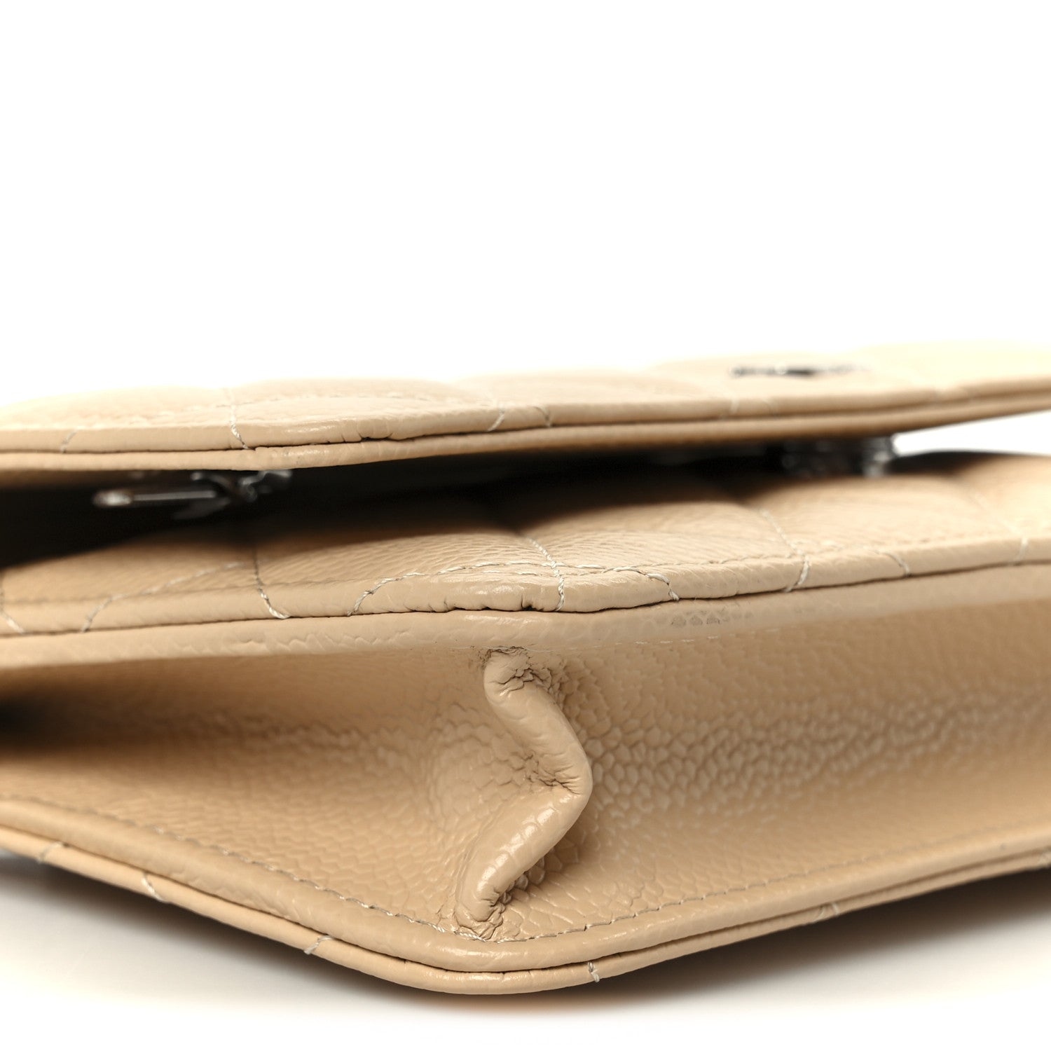Chanel Caviar Quilted Wallet on Chain WOC Beige