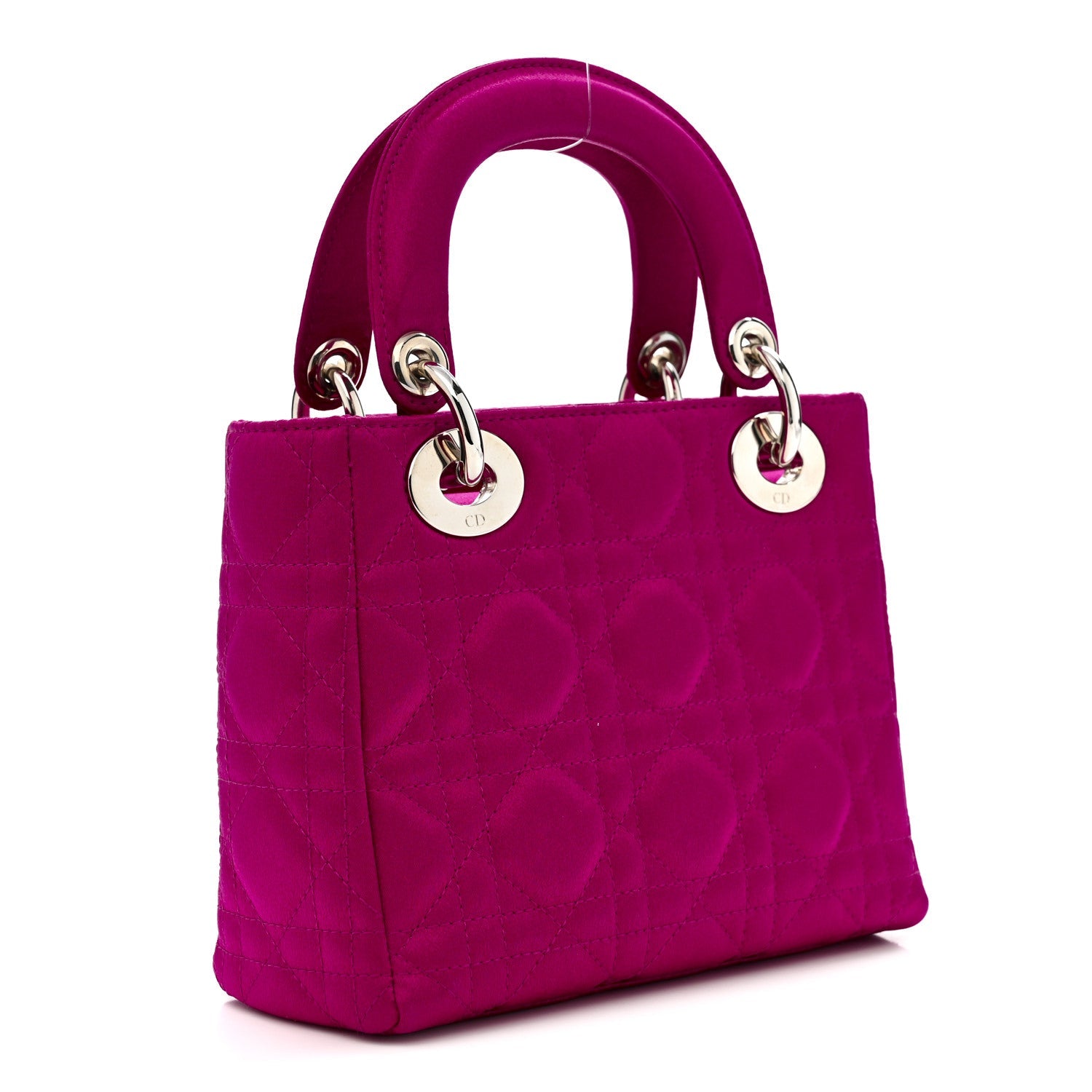 Christian Dior Satin Cannage Mini Lady Dior Pink