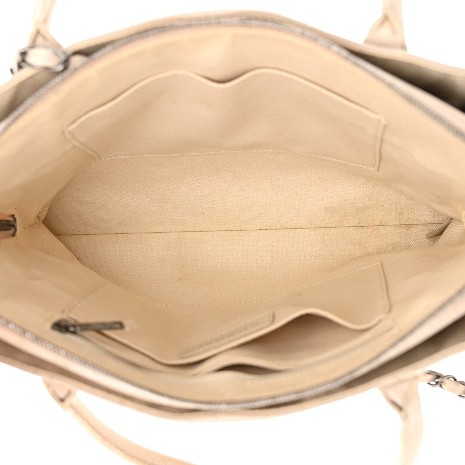 Chanel Grained Vegetal Calfskin Small Urban Shopping Tote Beige