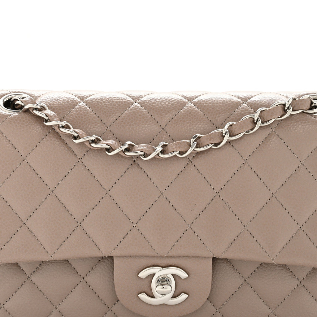 Chanel Caviar Quilted Medium Double Flap Taupe