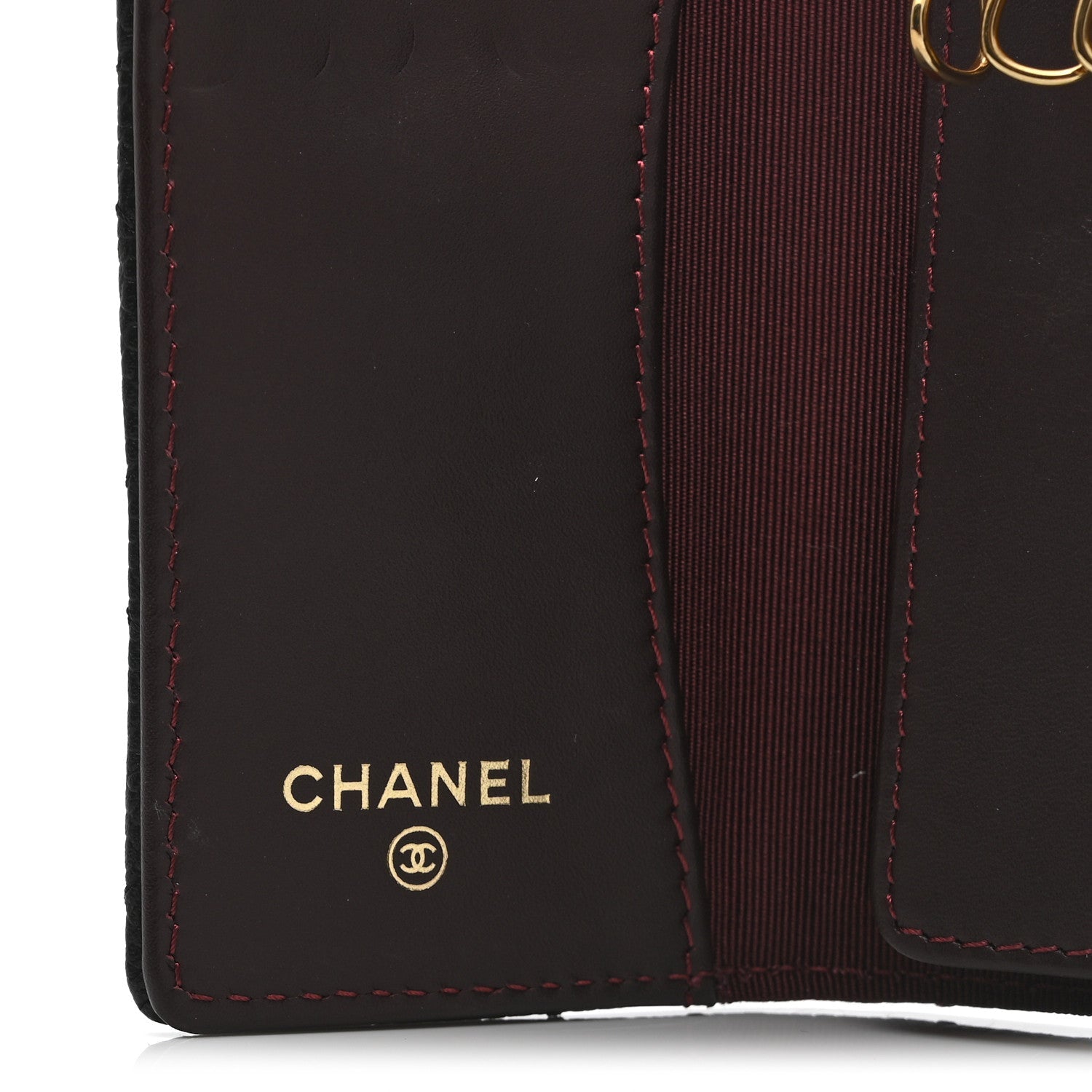 Caviar Quilted 6 Key Holder Black