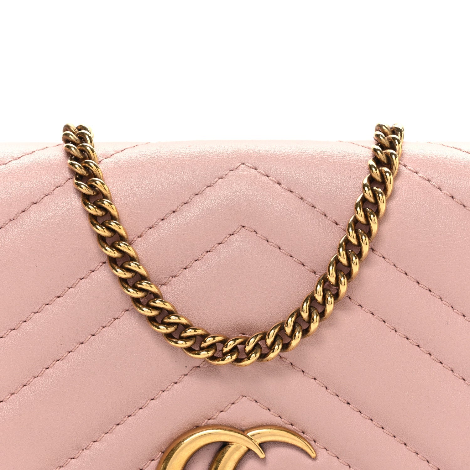 Gucci Calfskin Matelasse GG Marmont Mini Bag  Perfect Pink