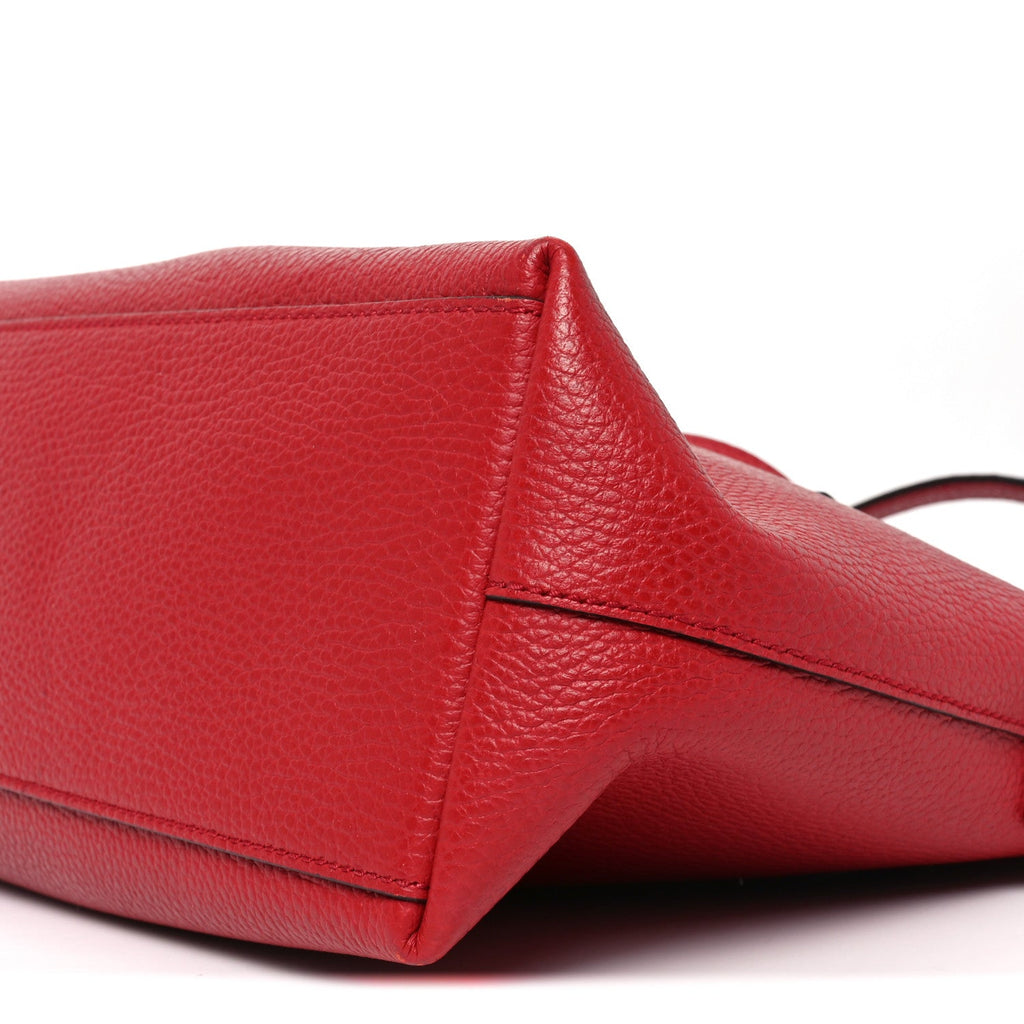Gucci Dollar Calfskin GG Charm Satchel Red