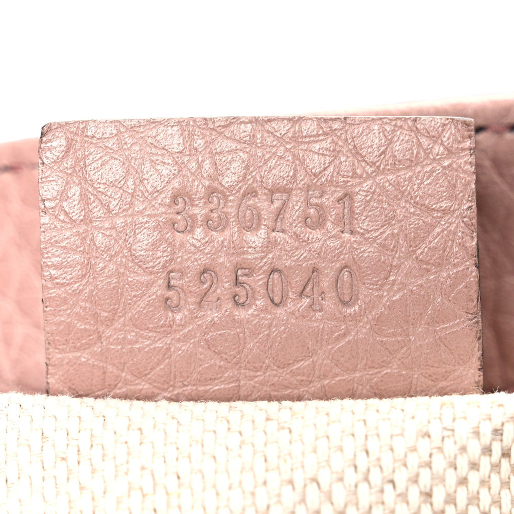 Gucci Pebbled Calfskin Small Soho Shoulder Bag Light Pink