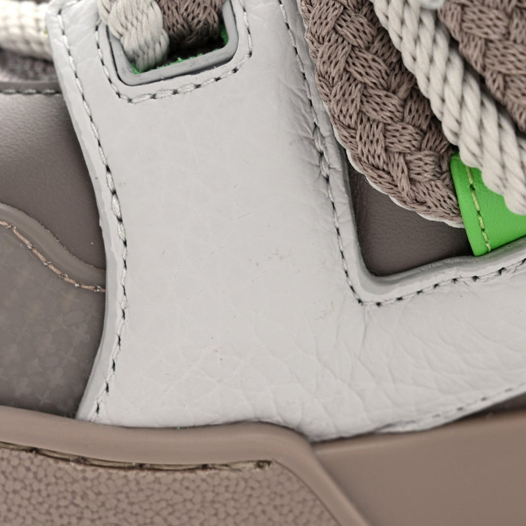 Louis Vuitton Calfskin Mens LV Skate Sneaker 9 Grey Green