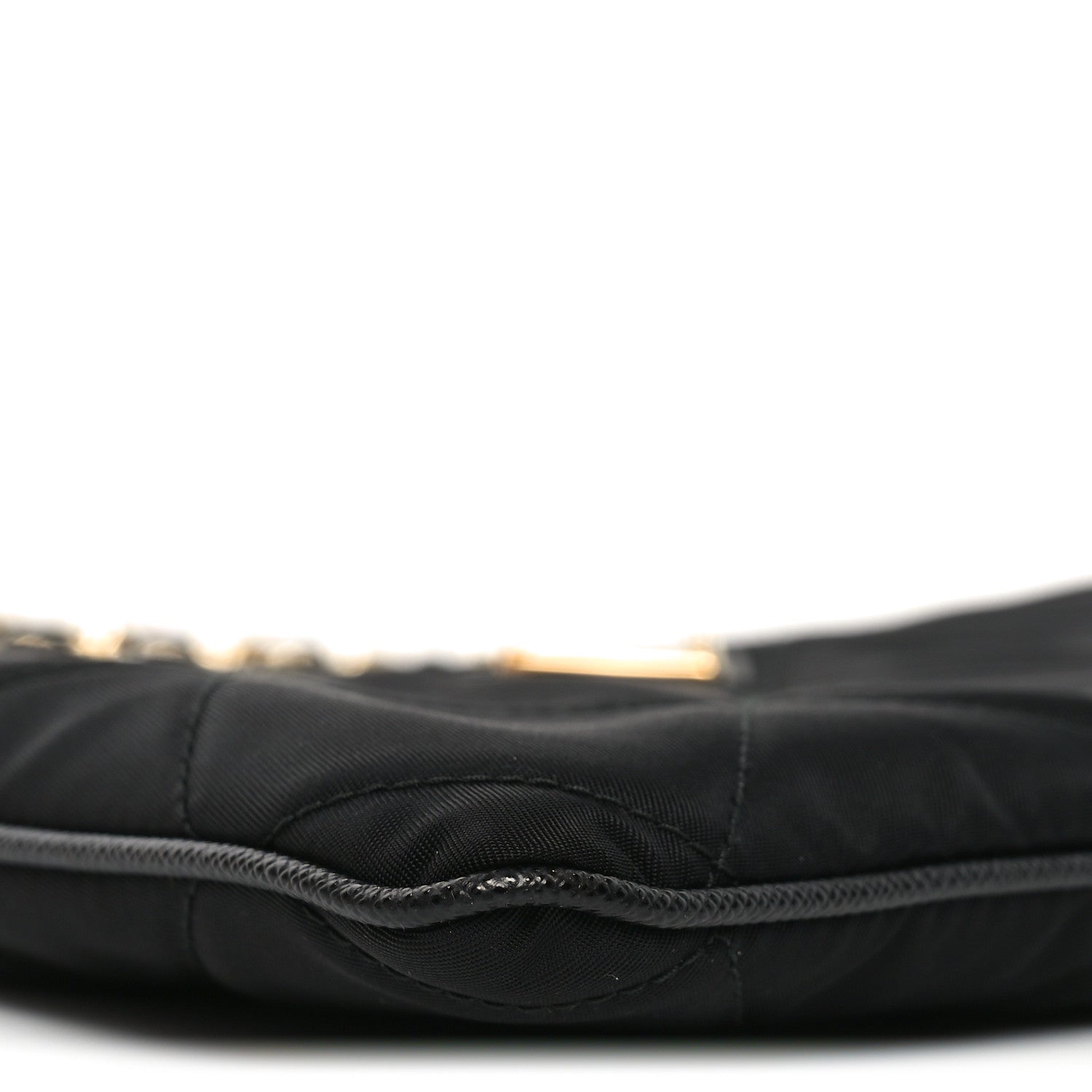 Prada Re-Nylon Tessuto Impuntu Quilted Re-Edition 1995 Chaine Pouch Black