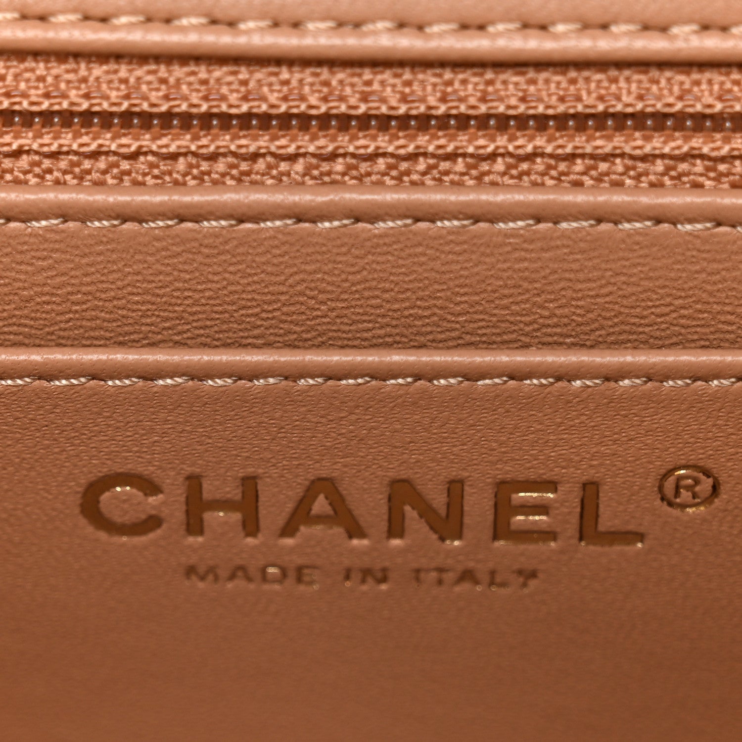 Chanel Lambskin Quilted Mini Square Flap Brown